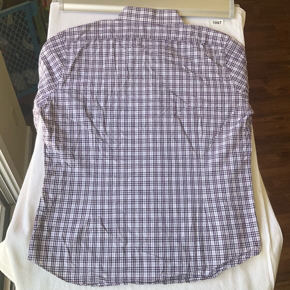 Express Fitted Long Sleeve Button Down Shirt size 2XL (18-18 1/2), Gray & White - Picture 8 of 8